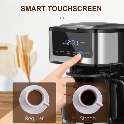 12 Cup Programmable Coffee Maker, Touch Screen & Iced Coffee